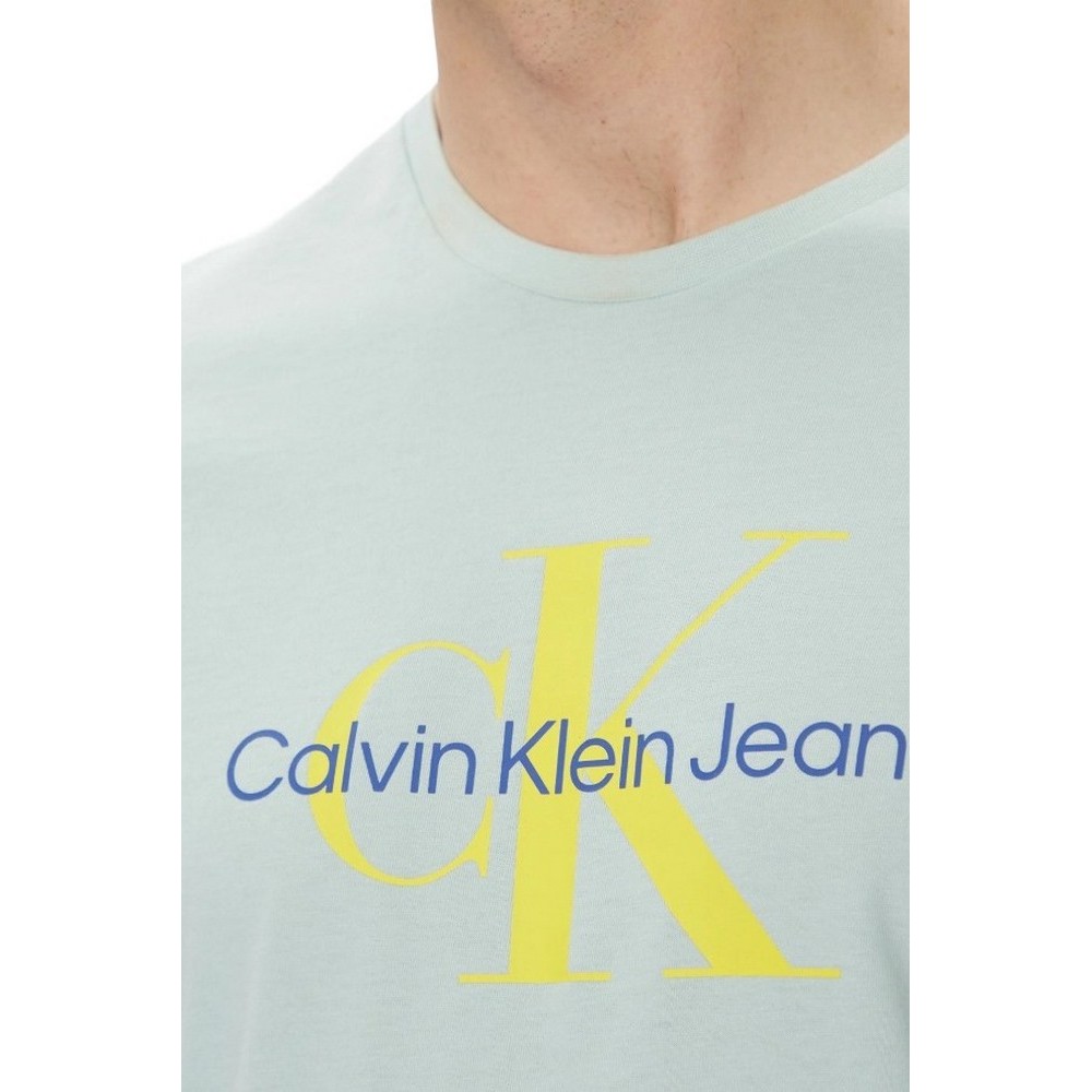 CALVIN KLEIN JEANS HERO MONOLOGO TEE T-SHIRT ΜΠΛΟΥΖΑ ΑΝΔΡΙΚΗ PETROL
