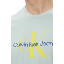CALVIN KLEIN JEANS HERO MONOLOGO TEE T-SHIRT ΜΠΛΟΥΖΑ ΑΝΔΡΙΚΗ PETROL