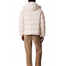 CALVIN KLEIN JEANS LS NYLON ZIP OFF HOOD DOWN PUFFER ΜΠΟΥΦΑΝ ΑΝΔΡΙΚΟ BRIGHT WHITE