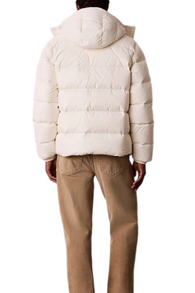 CALVIN KLEIN JEANS LS NYLON ZIP OFF HOOD DOWN PUFFER ΜΠΟΥΦΑΝ ΑΝΔΡΙΚΟ BRIGHT WHITE