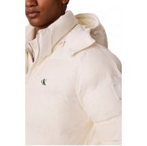 CALVIN KLEIN JEANS LS NYLON ZIP OFF HOOD DOWN PUFFER ΜΠΟΥΦΑΝ ΑΝΔΡΙΚΟ BRIGHT WHITE