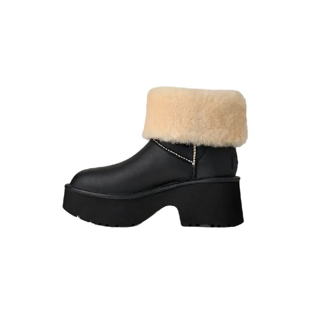 UGG NEW HEIGHTS CUFF LTHR CLASSIC TALL BOOT 1172590 ΜΠΟΤΑ ΓΥΝΑΙΚΕΙΑ BLACK