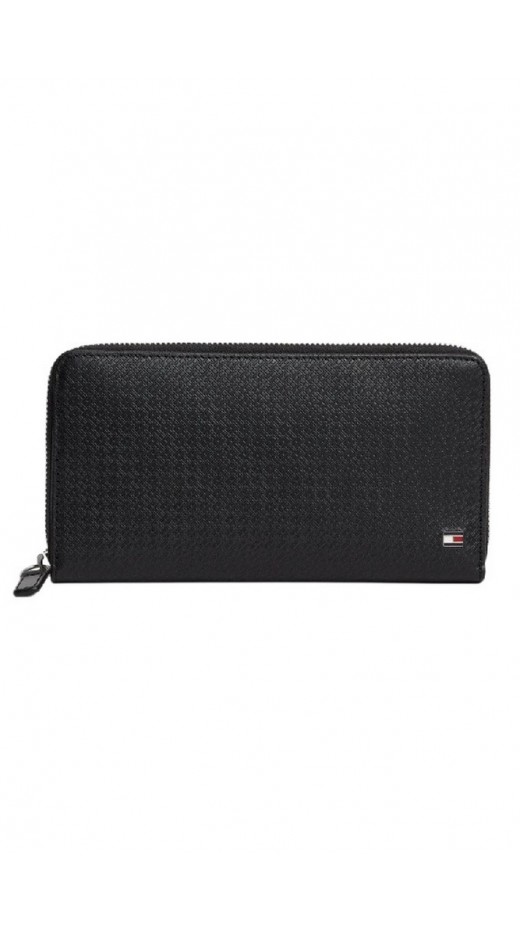 TOMMY HILFIGER EMBOSS ZA WALLET ΠΟΡΤΟΦΟΛΙ ΑΝΔΡΙΚΟ BLACK