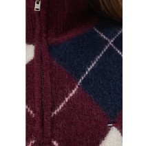 TOMMY JEANS FLUFFY QUARTER ZIP SWEATER ΜΠΛΟΥΖΑ ΠΛΕΚΤΗ ΓΥΝΑΙΚΕΙΑ BERRY
