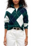 TOMMY JEANS FLUFFY QUARTER ZIP SWEATER ΜΠΛΟΥΖΑ ΠΛΕΚΤΗ ΓΥΝΑΙΚΕΙΑ GREEN