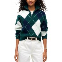 TOMMY JEANS FLUFFY QUARTER ZIP SWEATER ΜΠΛΟΥΖΑ ΠΛΕΚΤΗ ΓΥΝΑΙΚΕΙΑ GREEN
