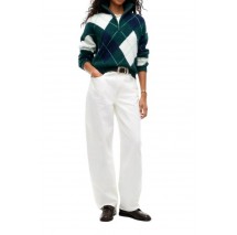 TOMMY JEANS FLUFFY QUARTER ZIP SWEATER ΜΠΛΟΥΖΑ ΠΛΕΚΤΗ ΓΥΝΑΙΚΕΙΑ GREEN