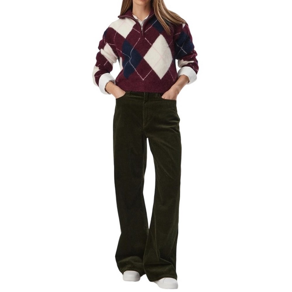 TOMMY JEANS FLUFFY QUARTER ZIP SWEATER ΜΠΛΟΥΖΑ ΠΛΕΚΤΗ ΓΥΝΑΙΚΕΙΑ BERRY