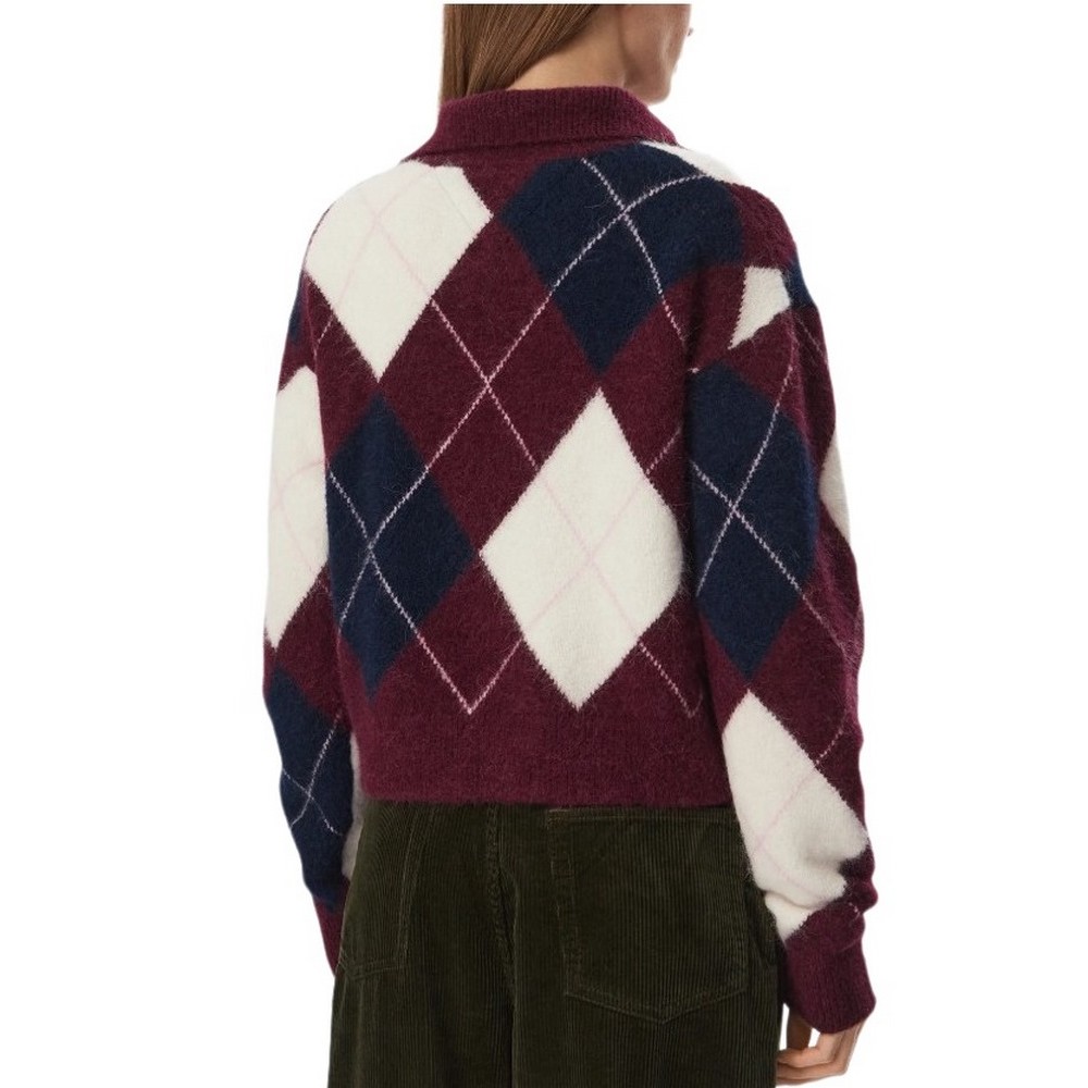 TOMMY JEANS FLUFFY QUARTER ZIP SWEATER ΜΠΛΟΥΖΑ ΠΛΕΚΤΗ ΓΥΝΑΙΚΕΙΑ BERRY
