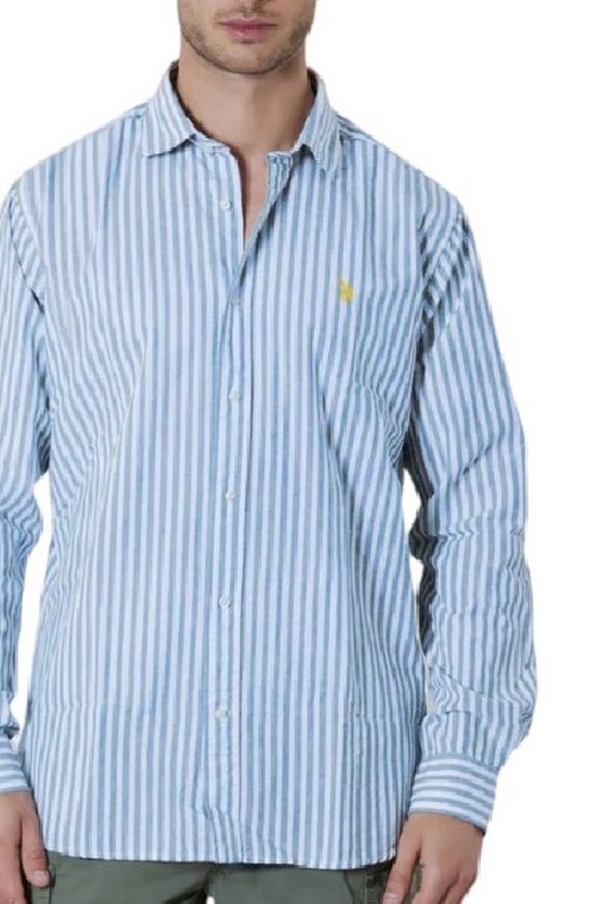 U.S POLO ASSN IVOR 002371 EH03 SHIRT LS REGULAR FIT  ΠΟΥΚΑΜΙΣΟ ΑΝΔΡΙΚΟ BLUE