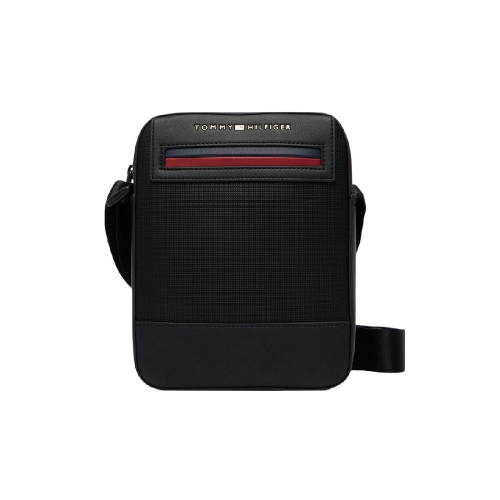 TOMMY HILFIGER FOUNDAITON MINI REPORTER ΤΣΑΝΤΑ ΑΝΔΡΙΚΗ BLACK
