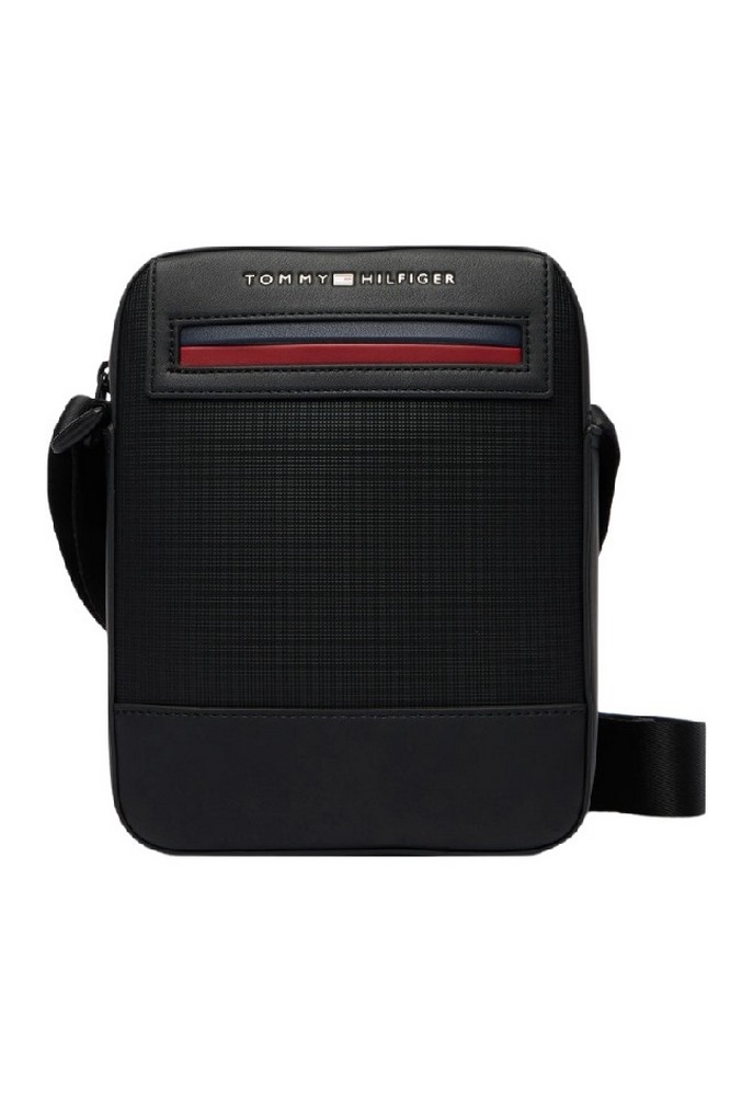 TOMMY HILFIGER FOUNDAITON MINI REPORTER ΤΣΑΝΤΑ ΑΝΔΡΙΚΗ BLACK