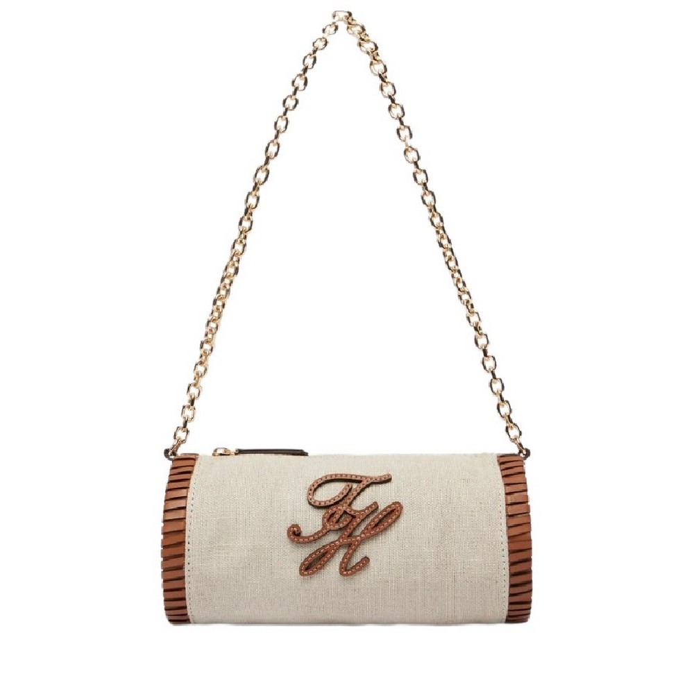 TOMMY HILFIGER ELEV SUMM CHAIN BAG CANVAS ΤΣΑΝΤΑ ΓΥΝΑΙΚΕΙΑ SAND