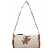TOMMY HILFIGER ELEV SUMM CHAIN BAG CANVAS ΤΣΑΝΤΑ ΓΥΝΑΙΚΕΙΑ SAND