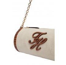 TOMMY HILFIGER ELEV SUMM CHAIN BAG CANVAS ΤΣΑΝΤΑ ΓΥΝΑΙΚΕΙΑ SAND