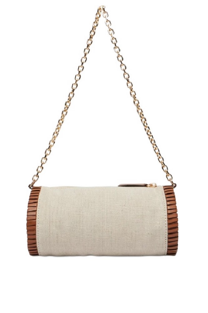 TOMMY HILFIGER ELEV SUMM CHAIN BAG CANVAS ΤΣΑΝΤΑ ΓΥΝΑΙΚΕΙΑ SAND