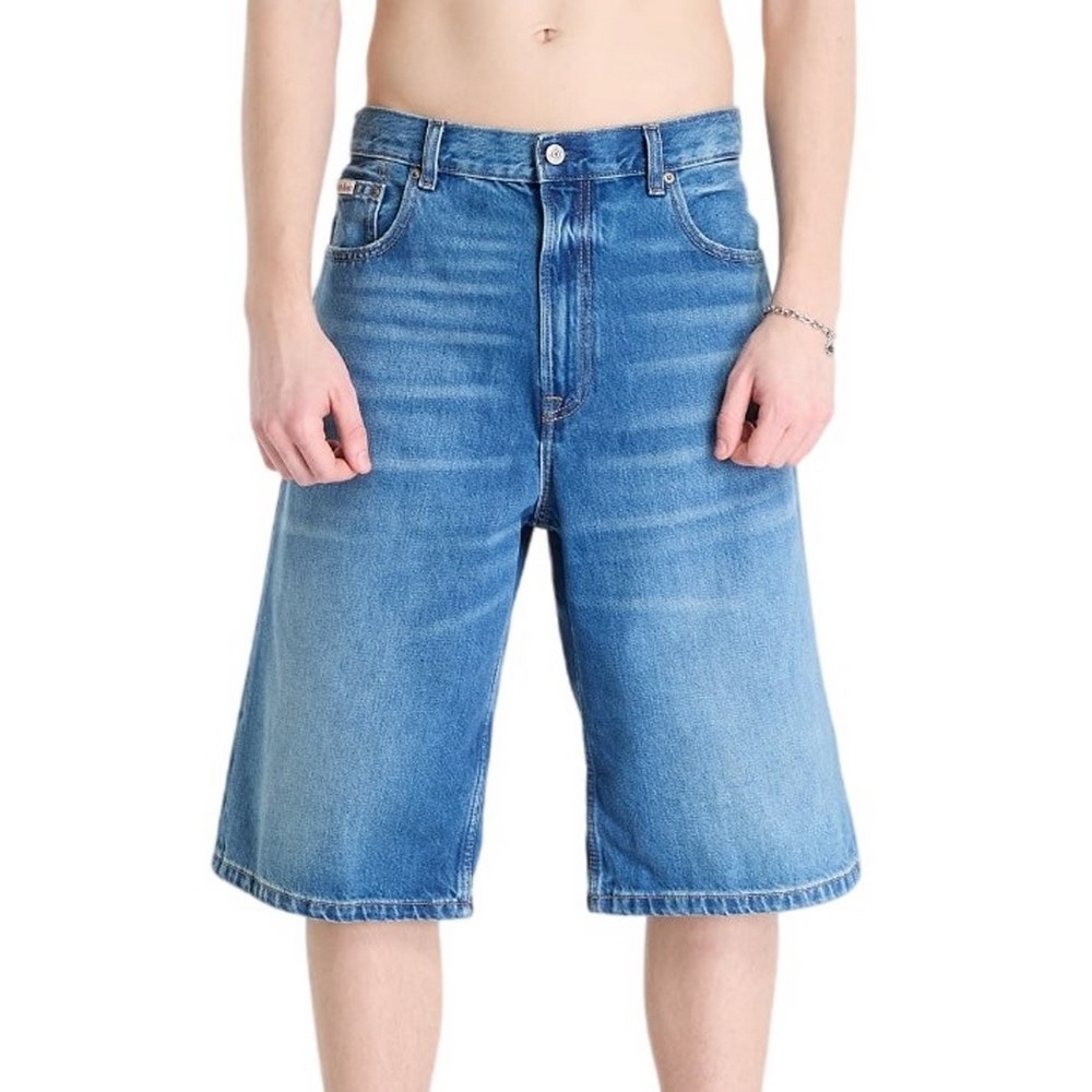CALVIN KLEIN JEANS LONG SHORT WASHED EMERALD ΤΖΙΝ ΒΕΡΜΟΥΔΑ ΑΝΔΡΙΚΗ WASHED DENIM