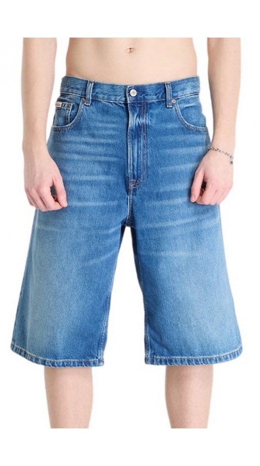 CALVIN KLEIN JEANS LONG SHORT WASHED EMERALD ΤΖΙΝ ΒΕΡΜΟΥΔΑ ΑΝΔΡΙΚΗ WASHED DENIM