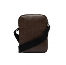 CALVIN KLEIN EMBLEM AOP COATED SLIM REPORTER ΤΣΑΝΤΑ ΑΝΔΡΙΚΗ BROWN