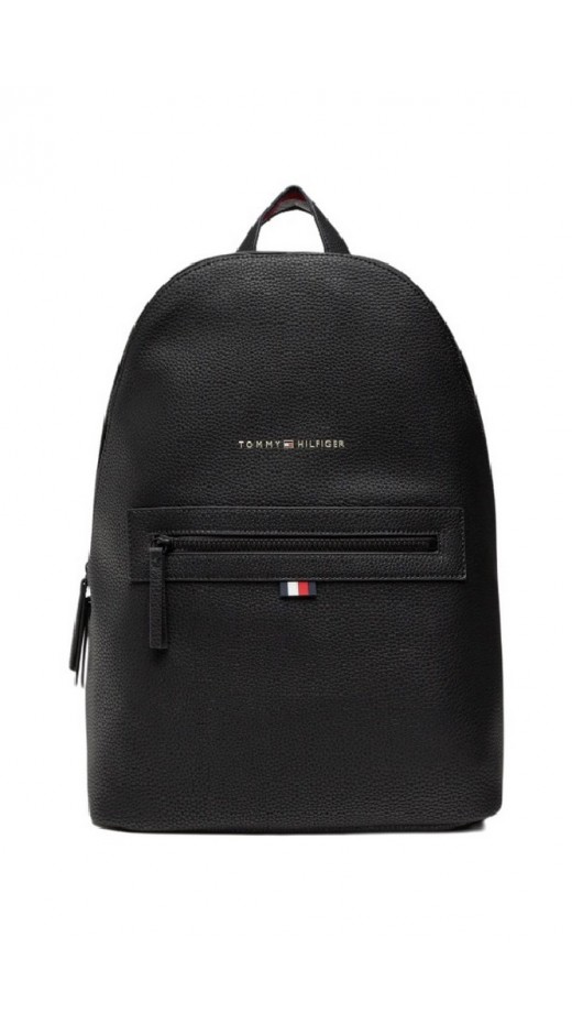 TOMMY HILFIGER ESSENTIAL PU BACKPACK ΤΣΑΝΤΑ ΑΝΔΡΙΚΗ BLACK
