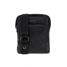 GUESS BOSTON CROSSBODY FLAT ΤΣΑΝΤΑ ΑΝΔΡΙΚΗ BLACK