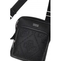 GUESS BOSTON CROSSBODY FLAT ΤΣΑΝΤΑ ΑΝΔΡΙΚΗ BLACK