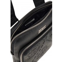 GUESS BOSTON CROSSBODY FLAT ΤΣΑΝΤΑ ΑΝΔΡΙΚΗ BLACK