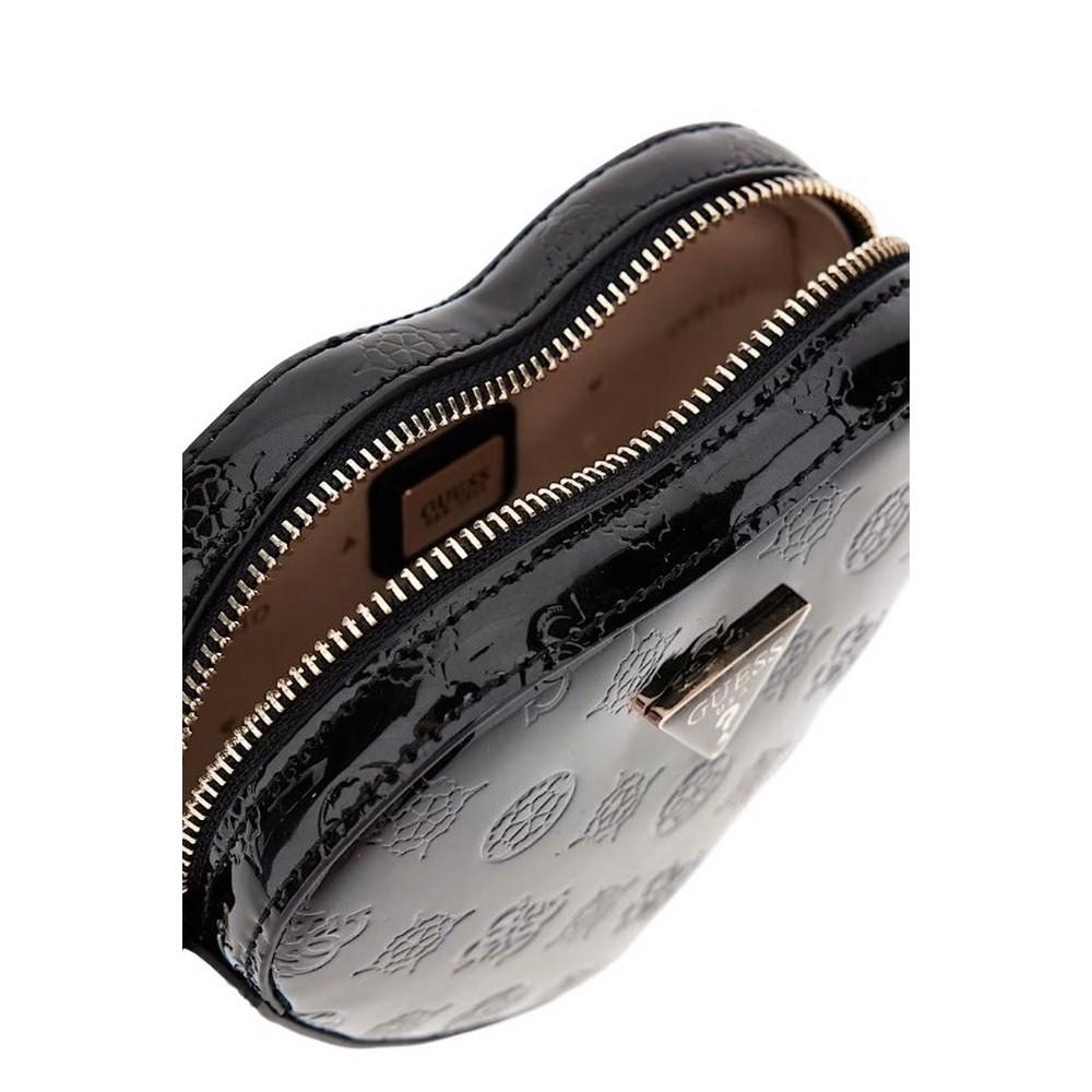 GUESS ARNELA MINI HEART BAG ΤΣΑΝΤΑ ΓΥΝΑΙΚΕΙΑ BLACK