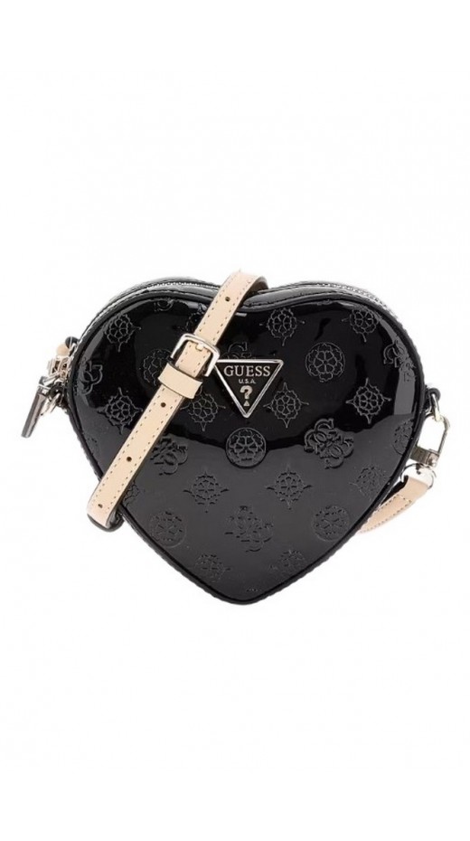 GUESS ARNELA MINI HEART BAG ΤΣΑΝΤΑ ΓΥΝΑΙΚΕΙΑ BLACK
