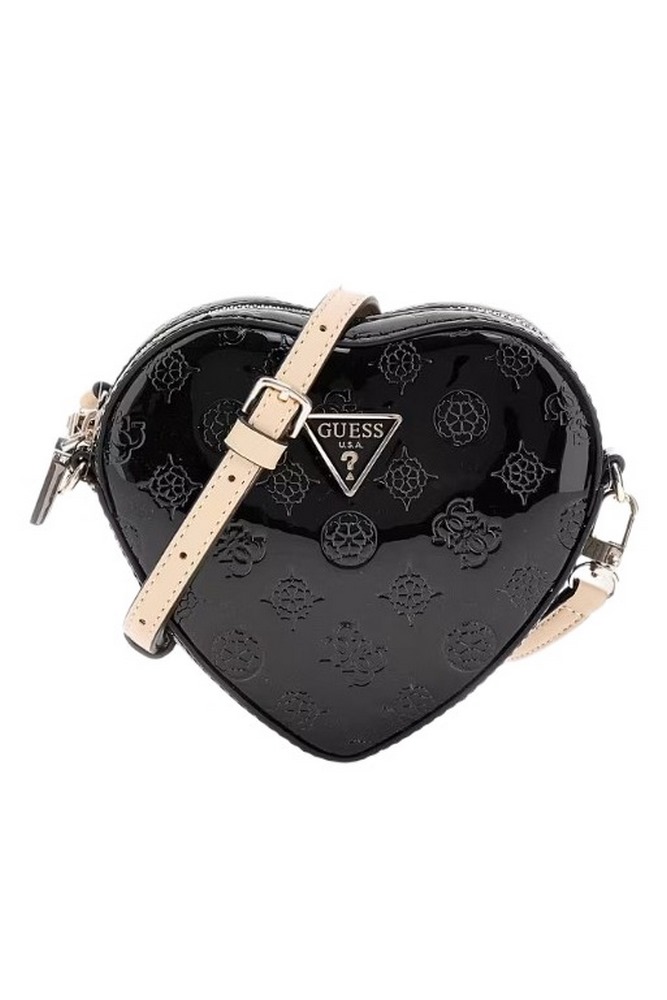 GUESS ARNELA MINI HEART BAG ΤΣΑΝΤΑ ΓΥΝΑΙΚΕΙΑ BLACK