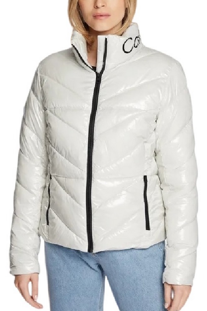 CALVIN KLEIN JEANS CHEVRON QUILT FITTED LW JACKET ΜΠΟΥΦΑΝ ΓΥΝΑΙΚΕΙΟ WHITE