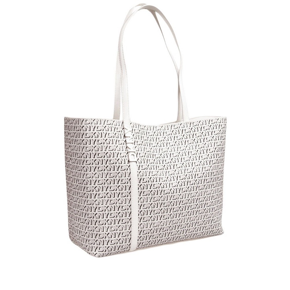 DKNY AVRIL TOTE HANDBAG R52A5G54 ΤΣΑΝΤΑ ΓΥΝΑΙΚΕΙΑ WHITE