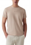GUESS EMB PIMA CREW T-SHIRT ΜΠΛΟΥΖΑ ΑΝΔΡΙΚΗ ECRU