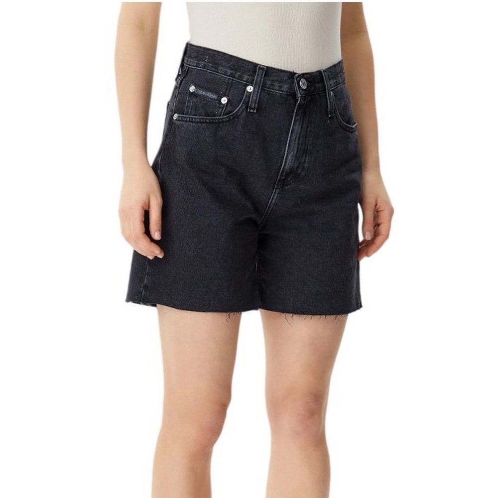 CALVIN KLEIN JEANS BERMUDA SHORT ΒΕΡΜΟΥΔΑ ΓΥΝΑΙΚΕΙΑ BLACK