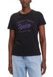 TOMMY JEANS REG ESSENTIAL LOGO TEE T-SHIRT ΜΠΛΟΥΖΑ ΓΥΝΑΙΚΕΙΑ BLACK