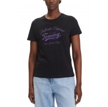 TOMMY JEANS REG ESSENTIAL LOGO TEE T-SHIRT ΜΠΛΟΥΖΑ ΓΥΝΑΙΚΕΙΑ BLACK