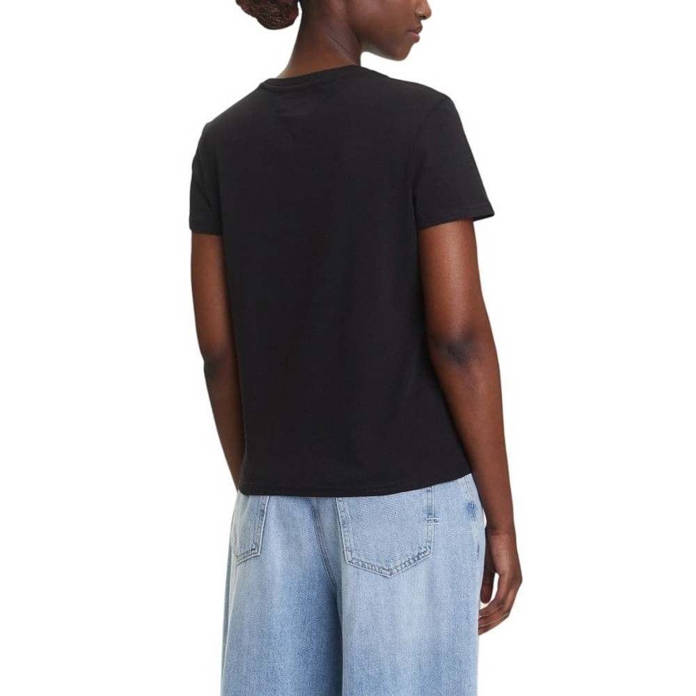 TOMMY JEANS REG ESSENTIAL LOGO TEE T-SHIRT ΜΠΛΟΥΖΑ ΓΥΝΑΙΚΕΙΑ BLACK