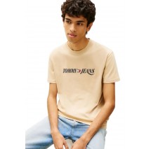 TOMMY JEANS REG VINTAGE LA T-SHIRT ΜΠΛΟΥΖΑ ΑΝΔΡΙΚΗ BEIGE