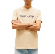 TOMMY JEANS REG VINTAGE LA T-SHIRT ΜΠΛΟΥΖΑ ΑΝΔΡΙΚΗ BEIGE