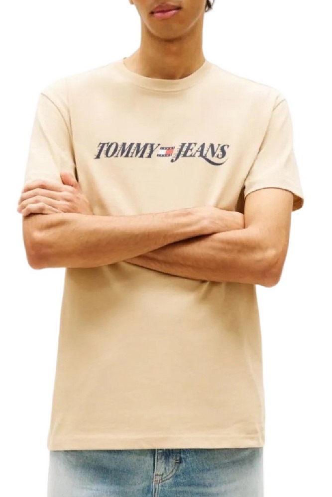 TOMMY JEANS REG VINTAGE LA T-SHIRT ΜΠΛΟΥΖΑ ΑΝΔΡΙΚΗ BEIGE