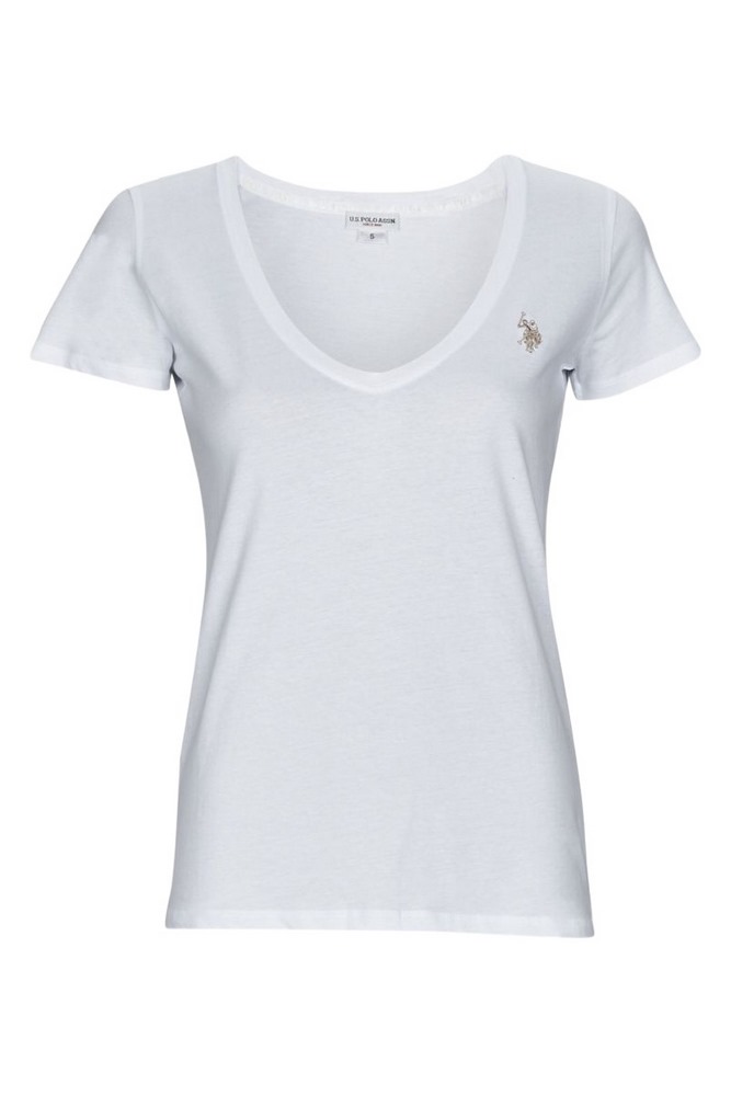 U.S.POLO ASSN BELL 000149 EH03 L.J. SHORT SLEEVES T SHIRT ΜΠΛΟΥΖΑ ΓΥΝΑΙΚΕΙΑ WHITE