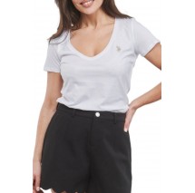U.S.POLO ASSN BELL 000149 EH03 L.J. SHORT SLEEVES T SHIRT ΜΠΛΟΥΖΑ ΓΥΝΑΙΚΕΙΑ WHITE