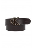 CALVIN KLEIN ROUND CK BUCKLE 30MM BELT INLAY ΖΩΝΗ ΓΥΝΑΙΚΕΙΑ BLACK/GOLD