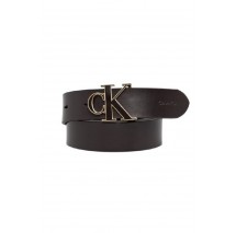 CALVIN KLEIN ROUND CK BUCKLE 30MM BELT INLAY ΖΩΝΗ ΓΥΝΑΙΚΕΙΑ BLACK/GOLD