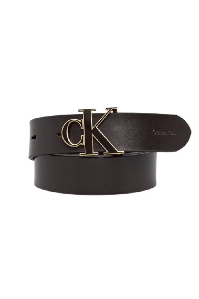 CALVIN KLEIN ROUND CK BUCKLE 30MM BELT INLAY ΖΩΝΗ ΓΥΝΑΙΚΕΙΑ BLACK/GOLD