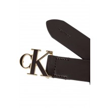 CALVIN KLEIN ROUND CK BUCKLE 30MM BELT INLAY ΖΩΝΗ ΓΥΝΑΙΚΕΙΑ BLACK/GOLD