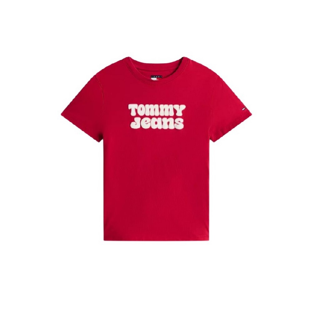 TOMMY JEANS REG ESSENTIAL LOGO 2 TEE EXT T-SHIRT ΜΠΛΟΥΖΑ ΓΥΝΑΙΚΕΙΑ RUBY