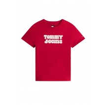 TOMMY JEANS REG ESSENTIAL LOGO 2 TEE EXT T-SHIRT ΜΠΛΟΥΖΑ ΓΥΝΑΙΚΕΙΑ RUBY