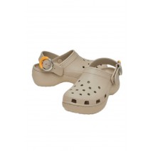 CROCS CLASSIC PLATFORM BUCKLE CLOG ΠΕΔΙΛΟ ΓΥΝΑΙΚΕΙΟ BEIGE