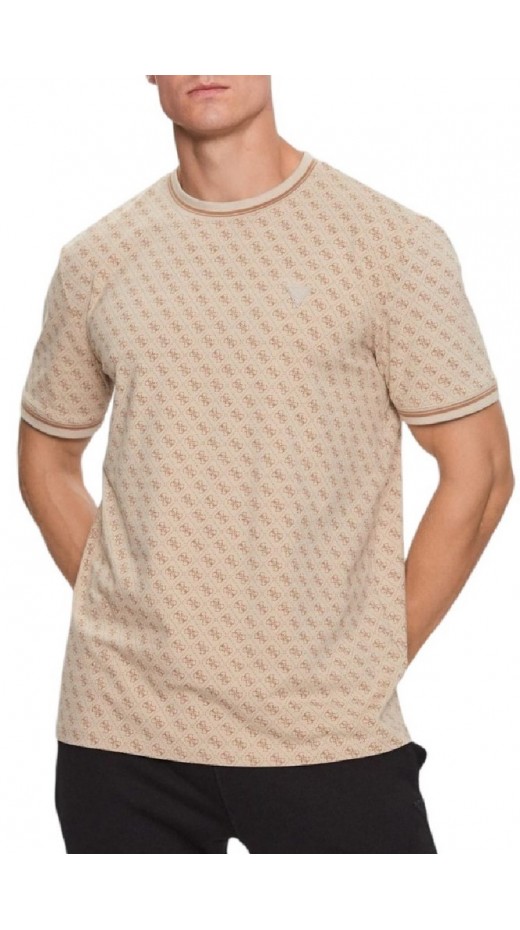 GUESS MARSHALL T-SHIRT ΜΠΛΟΥΖΑ ΑΝΔΡΙΚΗ BEIGE